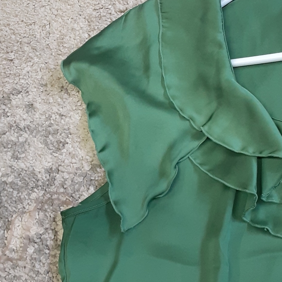 Milano Green Ruffled Blouse - Picture 6 of 6